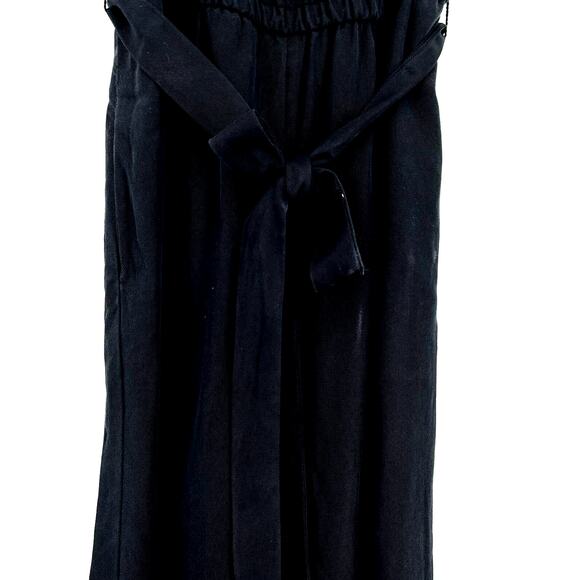 Daily Ritual Solid Black Belted Jumpsuit Womens Size 36 6 Belted - Picture 3 of 6